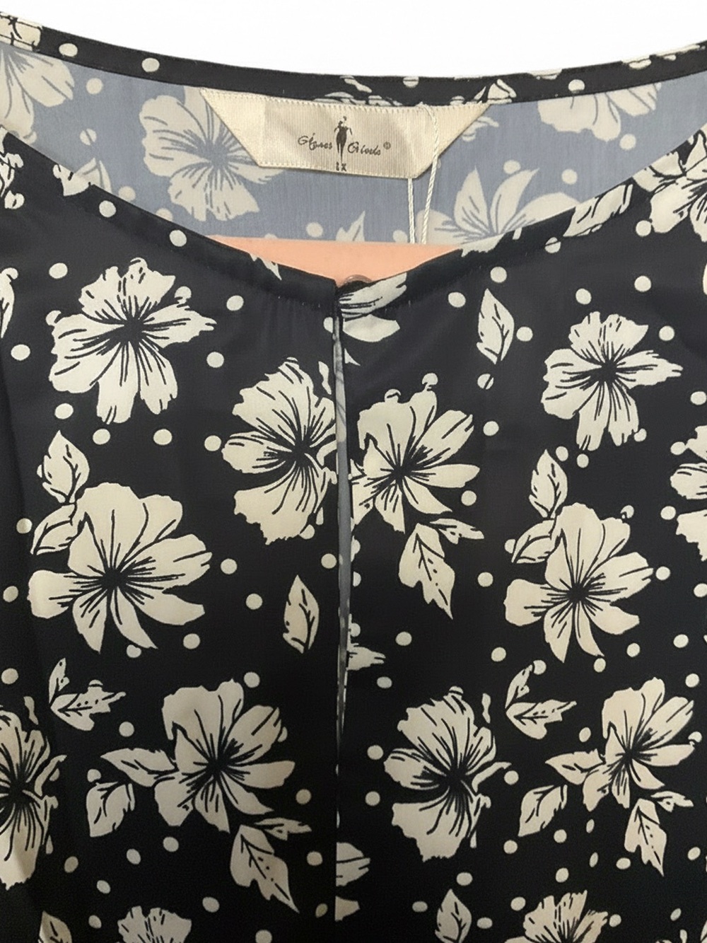Floral Chiffon Tunic w/Belt • NWT • 24" p2p, 30" length - Picture 6 of 6